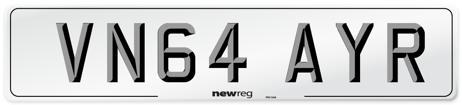 VN64 AYR Number Plate from New Reg